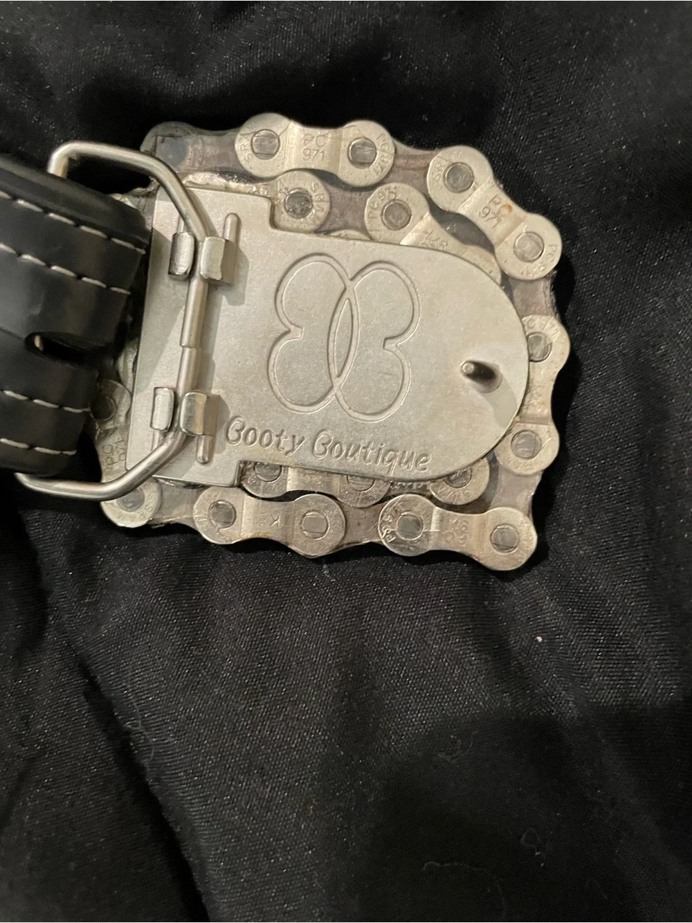 Men's Silver Bike Chain Belt Buckle - Unbranded